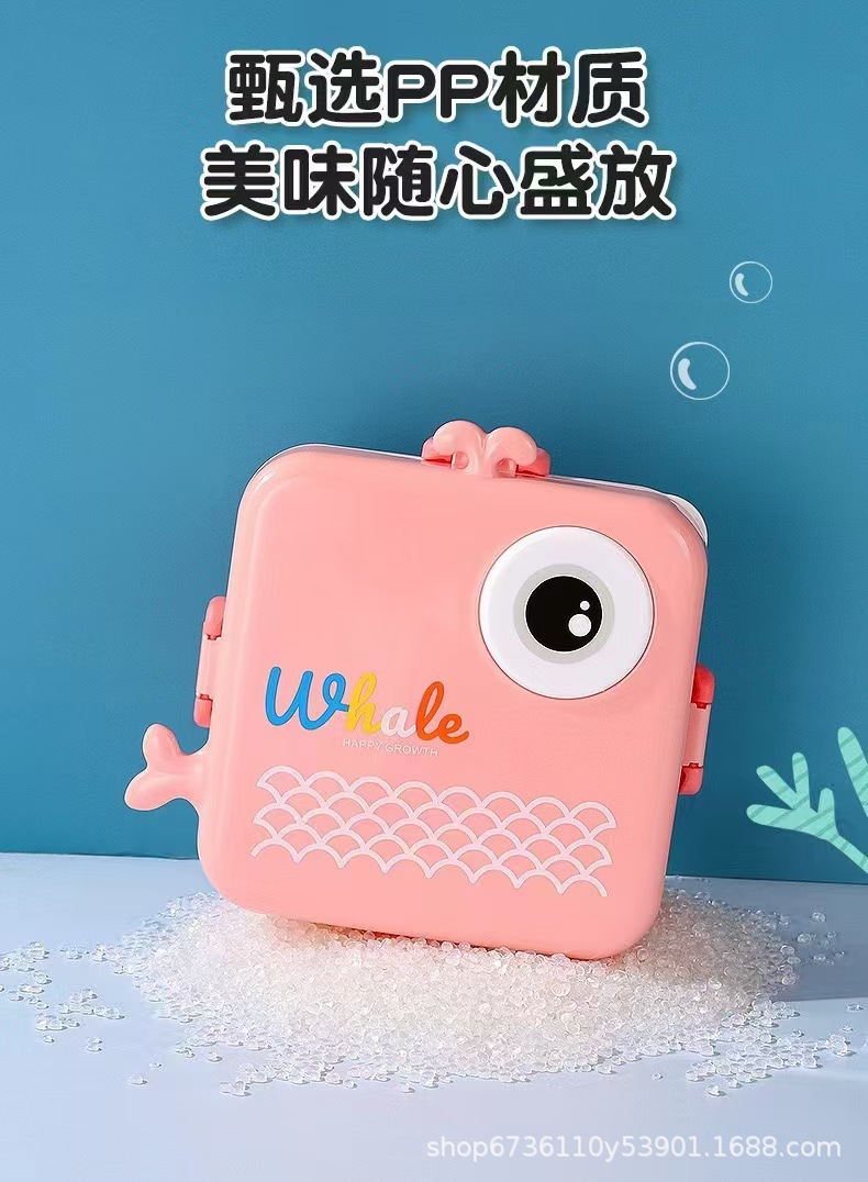 Cartoon cute stainless steel insulated lunch box with tableware, sauce box, compartments, sealed with lid, anti-scald and heat-insulating lunch box pic 7