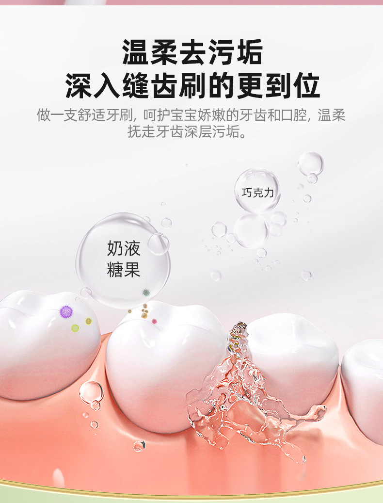 卡通造型儿童软毛牙刷送可爱公仔 2—6岁宝宝细软毛单支装牙刷详情5