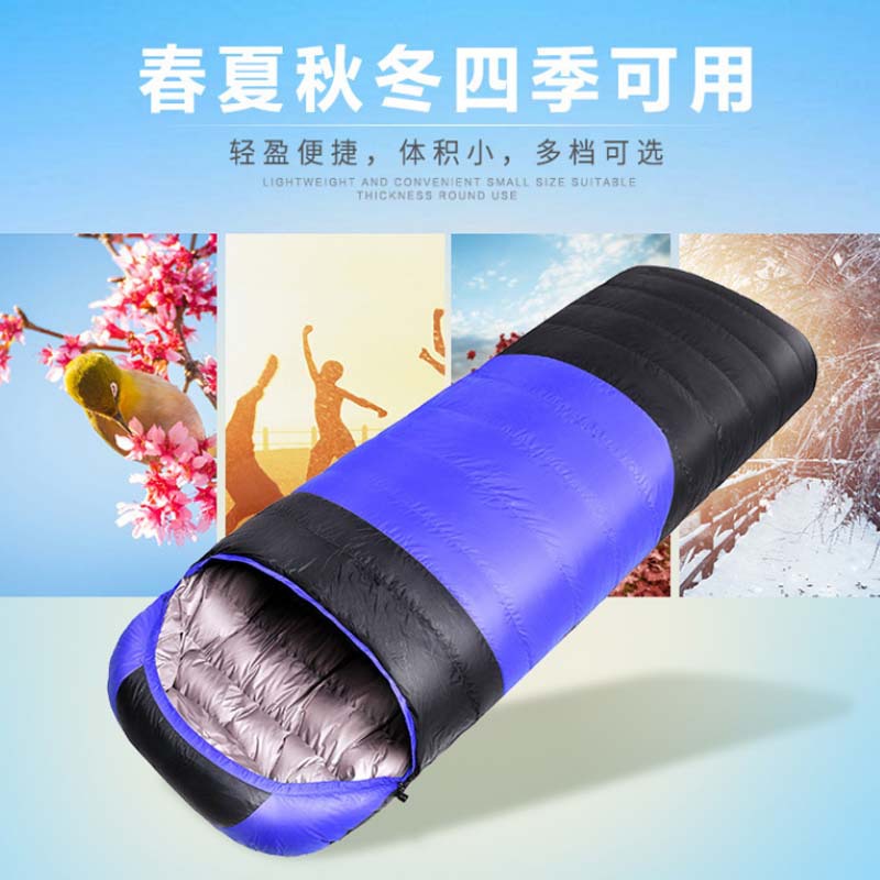 Cross-border in-stock down sleeping bags, outdoor single-person spliced camping ultra-light midday rest warm down sleeping bags wholesale pic 5