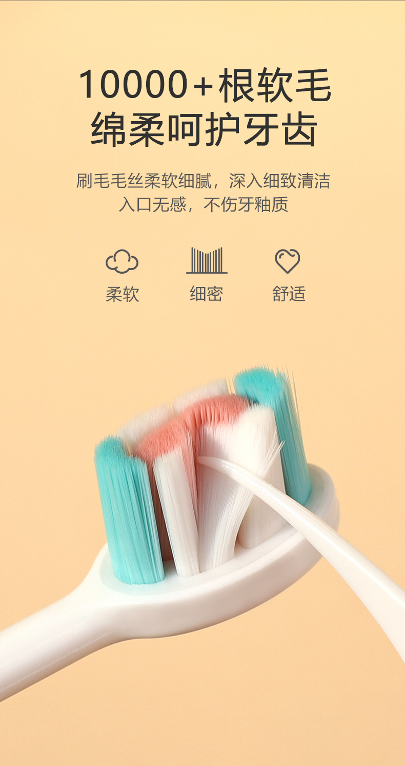 儿童牙刷软毛1-2-3到6-12岁适用 小恐龙乳牙刷 婴儿牙膏刷牙宝宝专用 温和护理乳牙 婴儿牙刷牙膏套装详情5