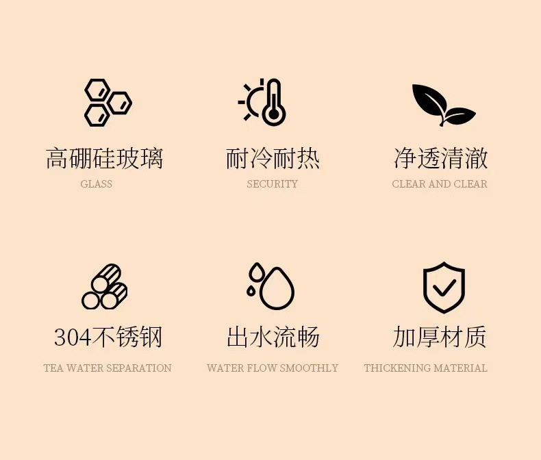 High borosilicate glass printed teapot, high-temperature resistant electric ceramic stove heating decal cup, tea and water separation flower teapot pic 7