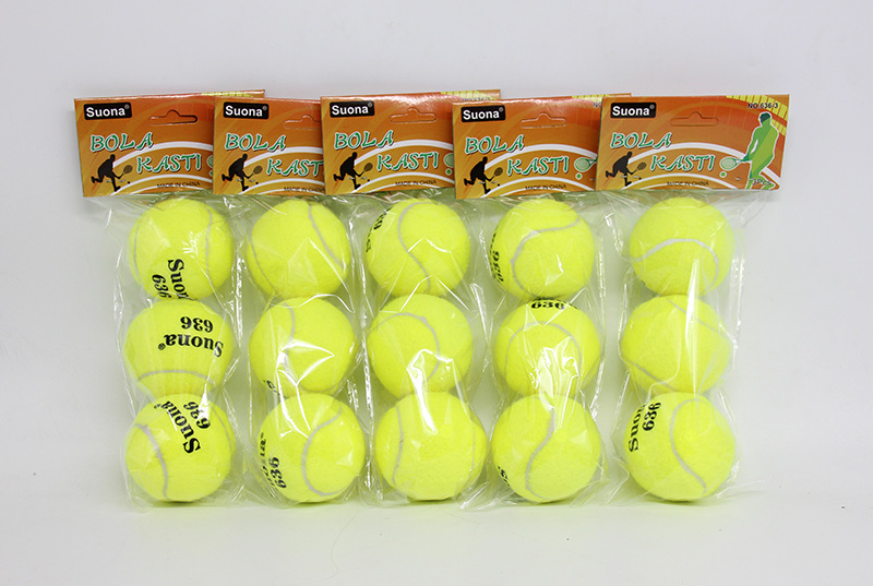 厂家直销网球批发训练比赛专用橡胶网球毛呢化纤无压袋装现货供应详情4