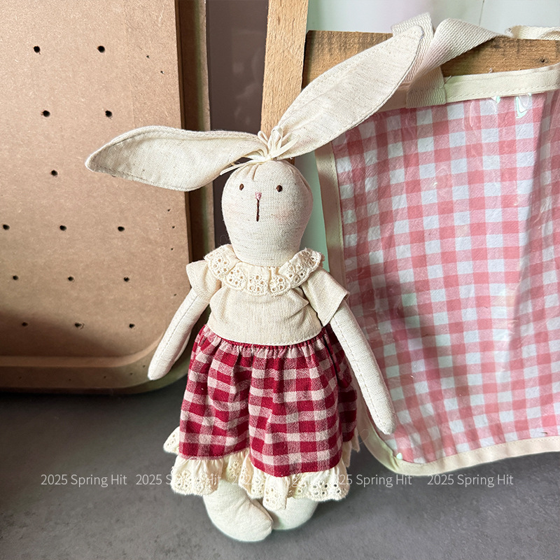 韩系可爱布艺卡通兔兔布娃娃女童玩偶安抚玩具房间公仔可爱送礼物详情14