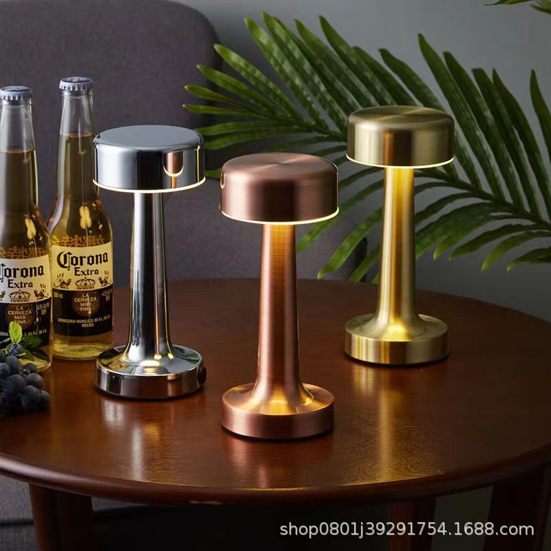 Factory direct supply LED bar table lights, restaurant bar mobile table lights, bedroom ambient lights, metal dumbbell night lights pic 3