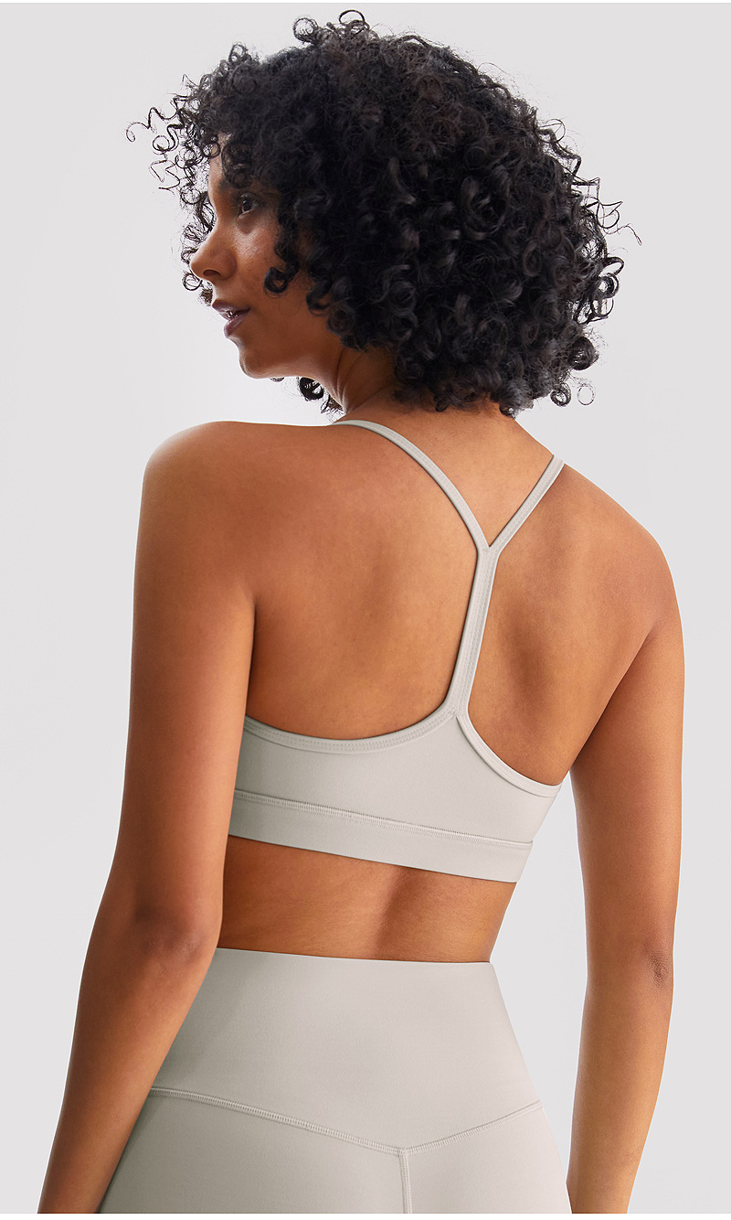 INFLACHI运动内衣女裸感磨毛舒适吸湿排汗瑜伽服吊带健身美背文胸详情17