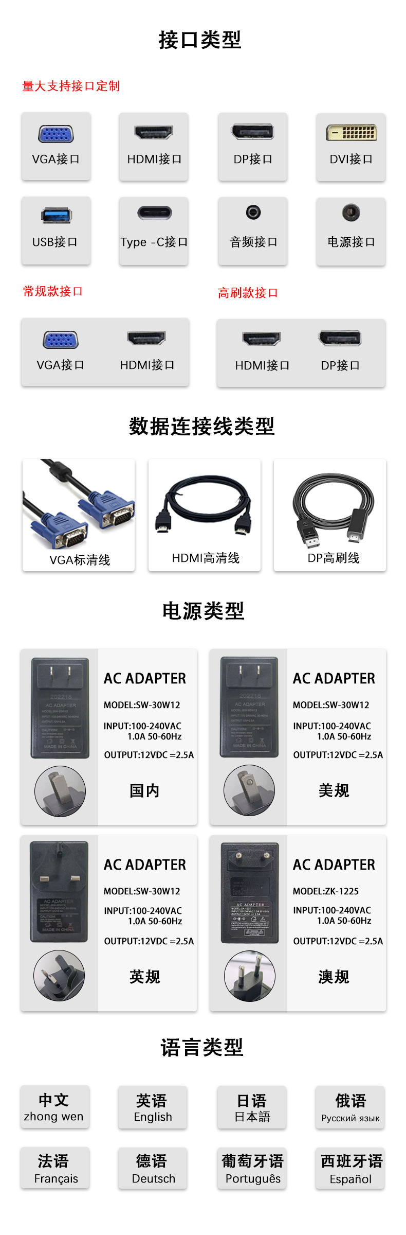 电脑显示器22寸24寸27寸32寸2K显示屏 台式高清游戏液晶屏幕批发详情5