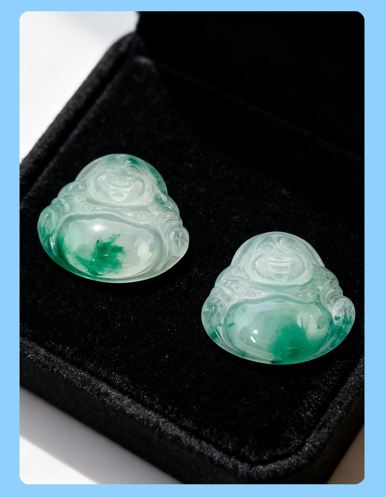 African jade pendants for men and women, high ice Maitreya Buddha jade pendants, diy handmade jewelry accessories wholesale pic 11