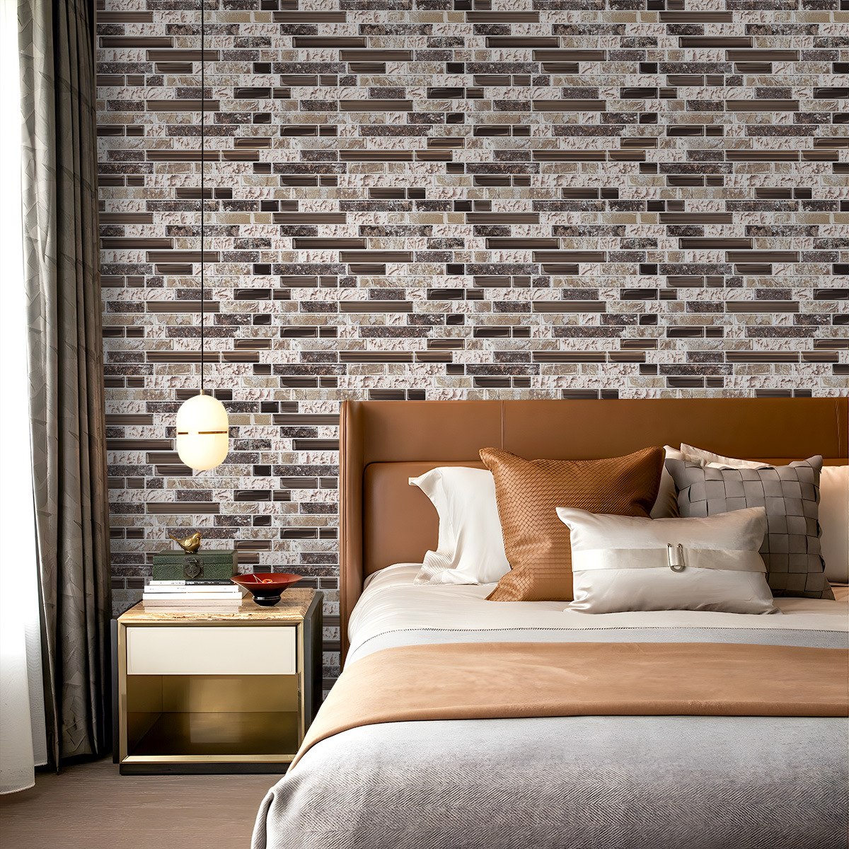 跨境仿格栅木条纹3d立体自粘墙贴防水加厚背景墙装饰壁纸家装定制详情20