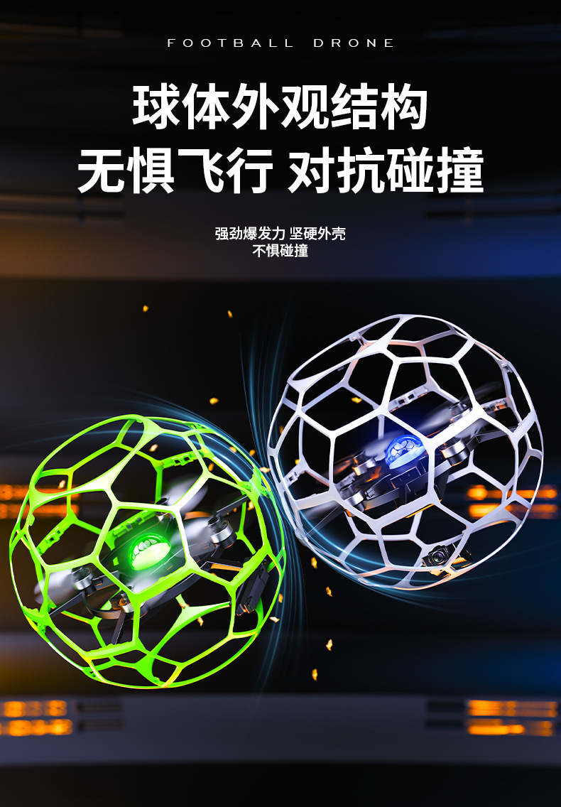 H5 Brushless football drone competition Training 7.4V-axis drone football ball-shaped remote control aircraft pic 2
