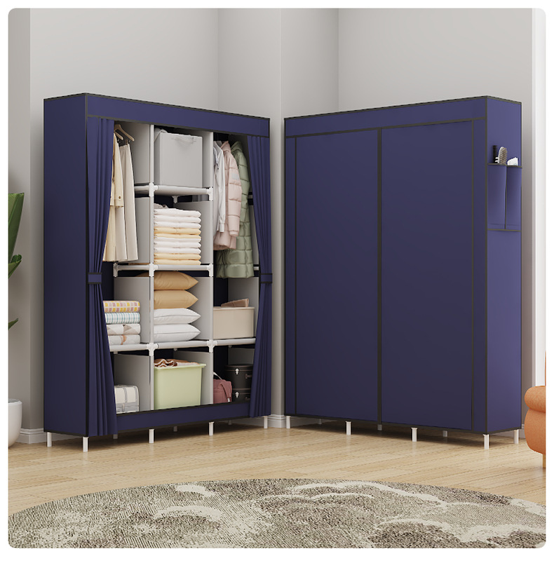 南美热销简易130款多功能防尘布衣柜家居卧室衣橱柜DIY组装收纳柜详情18