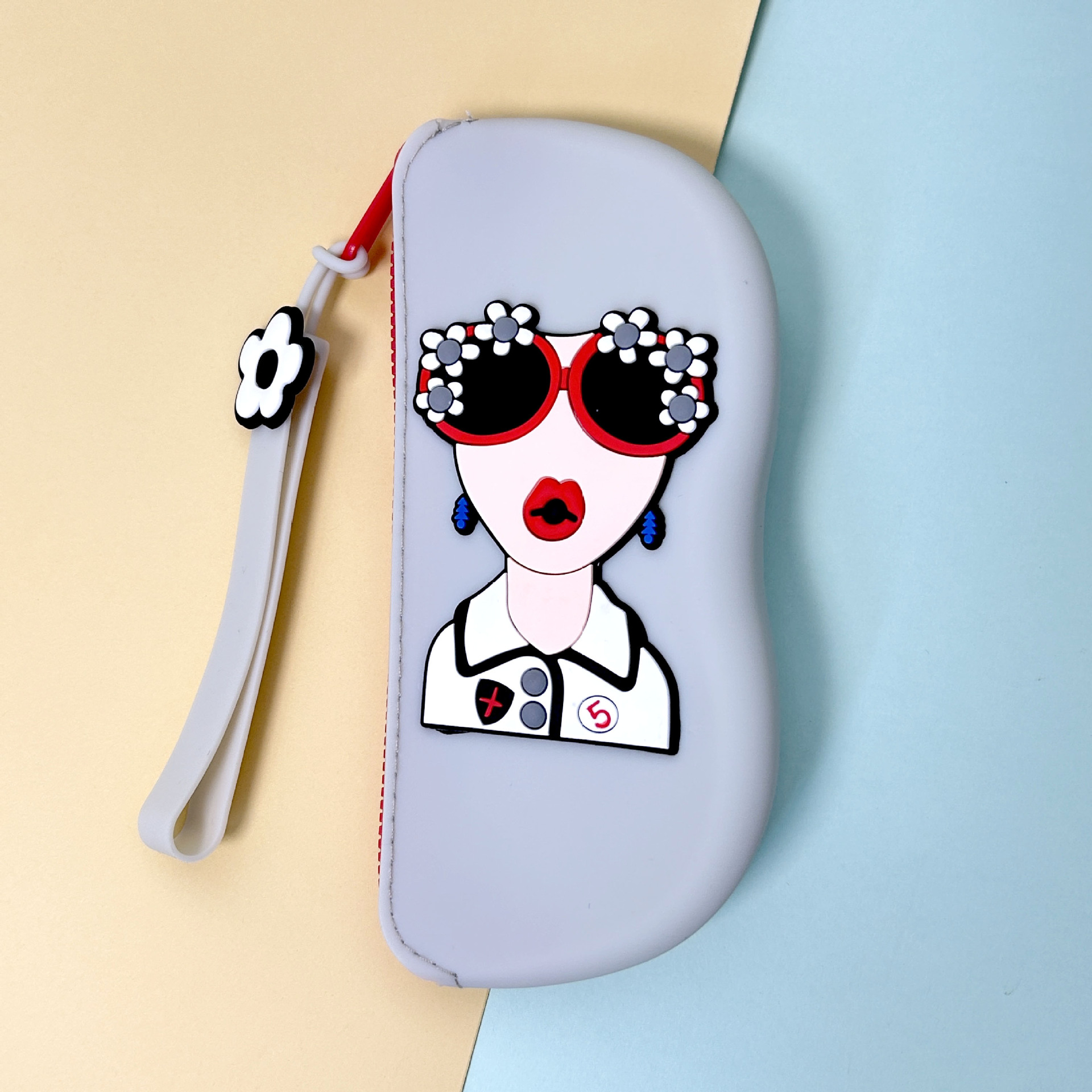 爆款墨镜收纳袋便携收纳包眼镜包防摔硅胶收纳袋可挂防水眼镜详情9