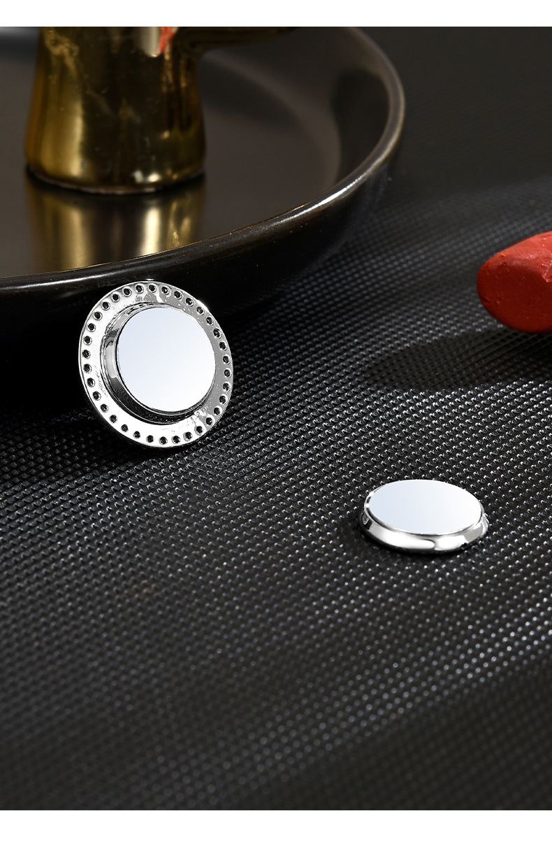 磁吸韩系小香风珍珠圆形胸针高档简化小众款百搭气质配饰女详情8