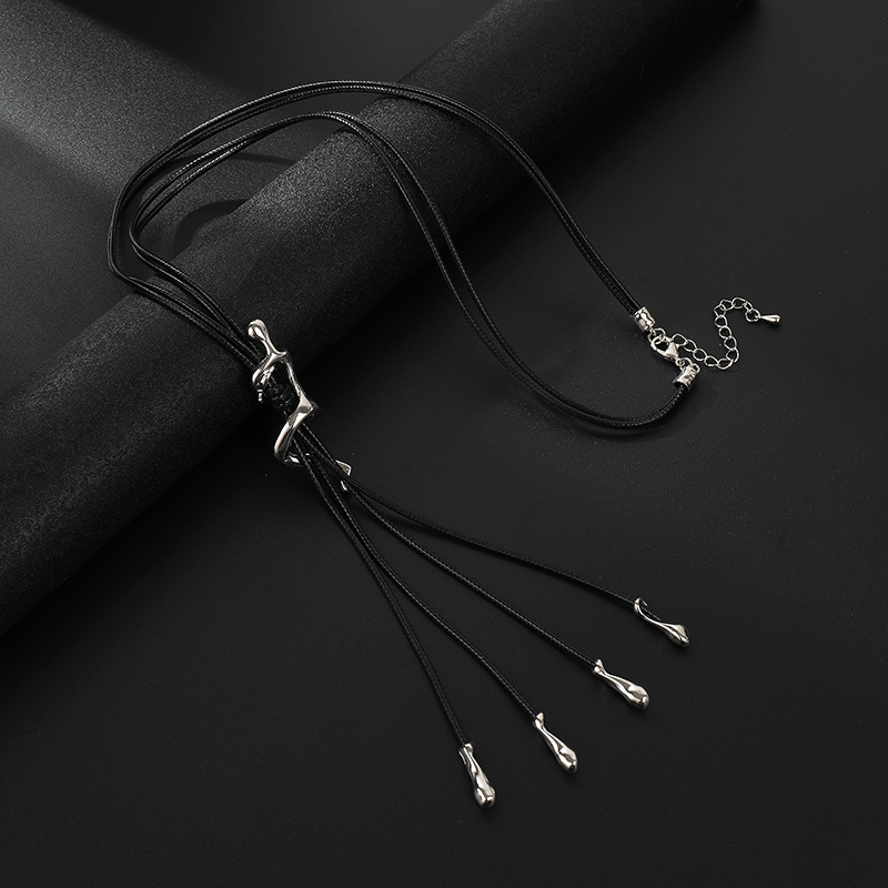 亚马逊跨境专供新款女士长项链线条人物吊坠个性独特设计欧美批发详情14