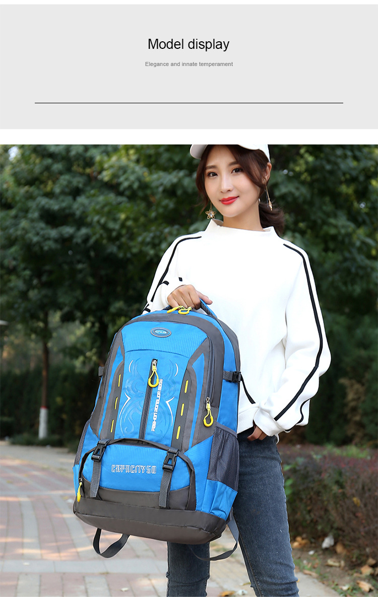 跨境外贸新款户外背包双肩包男女徒步运动旅行休闲露营登山包批发详情10