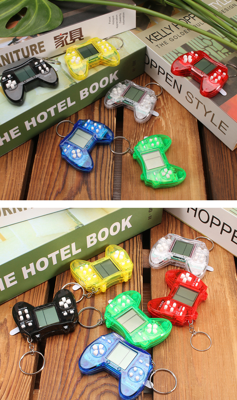 跨境俄罗斯方块迷你手柄游戏机玩具复古掌上电子游戏机钥匙扣挂饰详情8