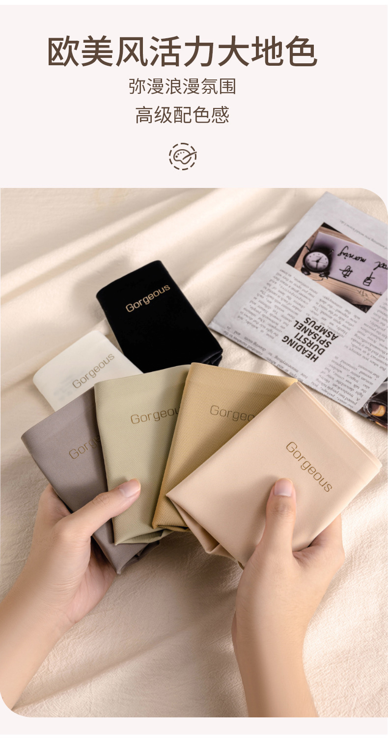 跨境新品瑜伽健身女士内裤桑蚕丝抗菌裆不夹臀少女生中腰夏季纯棉详情10