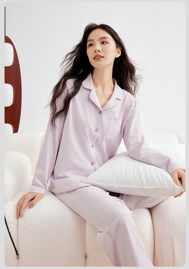 220克纯棉睡衣女秋冬季加厚磨毛保暖女士家居服长袖睡衣纯棉套装详情30