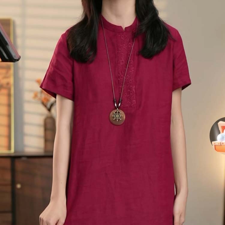 跨境亚马逊新款复古棉麻配饰民族风木质长款女毛衣链合金树叶项链详情3