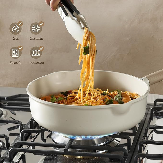 Cross-border high-end cookware sets: Non-stick pans, kitchen cookware, woks, frying pans, soup Pots, milk POTS, stewing POTS, POTS, granite pic 3