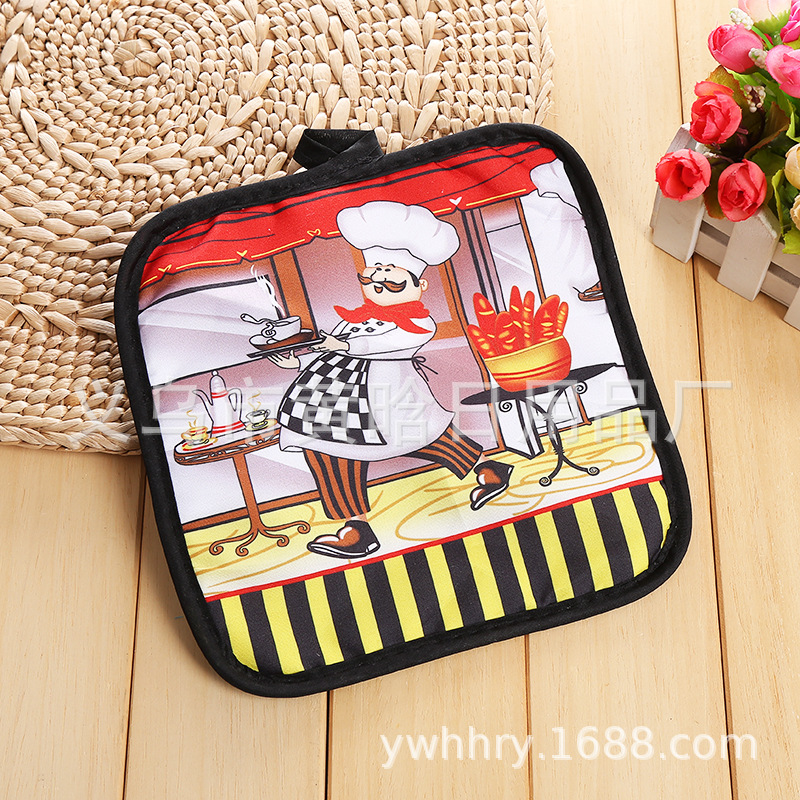 【 Chi Jia 】 Enlarged square digital printed fabric placemats and coasters, European-style cartoon fruit cute placemats pic 6