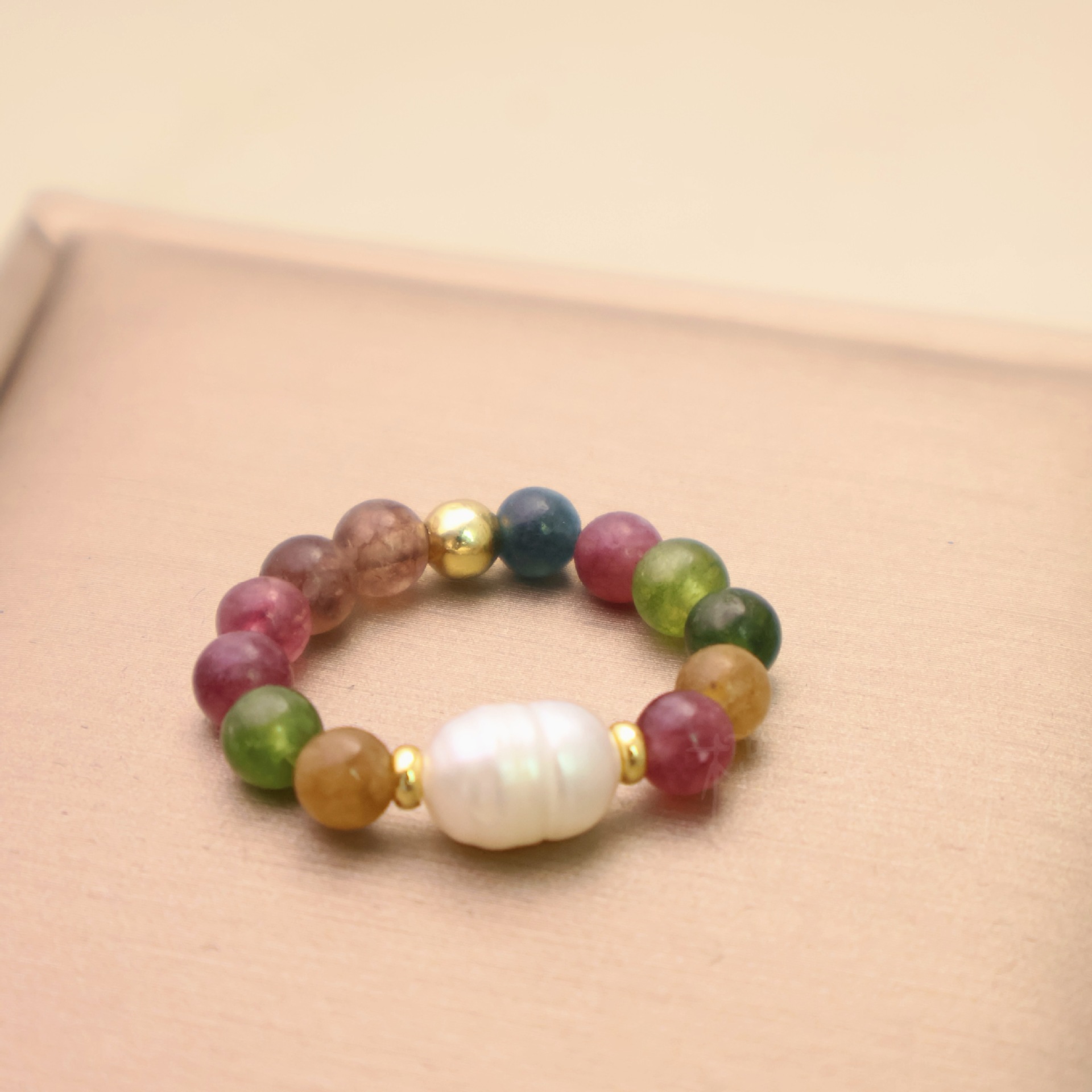 新款天然彩色碧玺狐狸双层手串女小众新中式七彩手串闺蜜女友礼物详情16