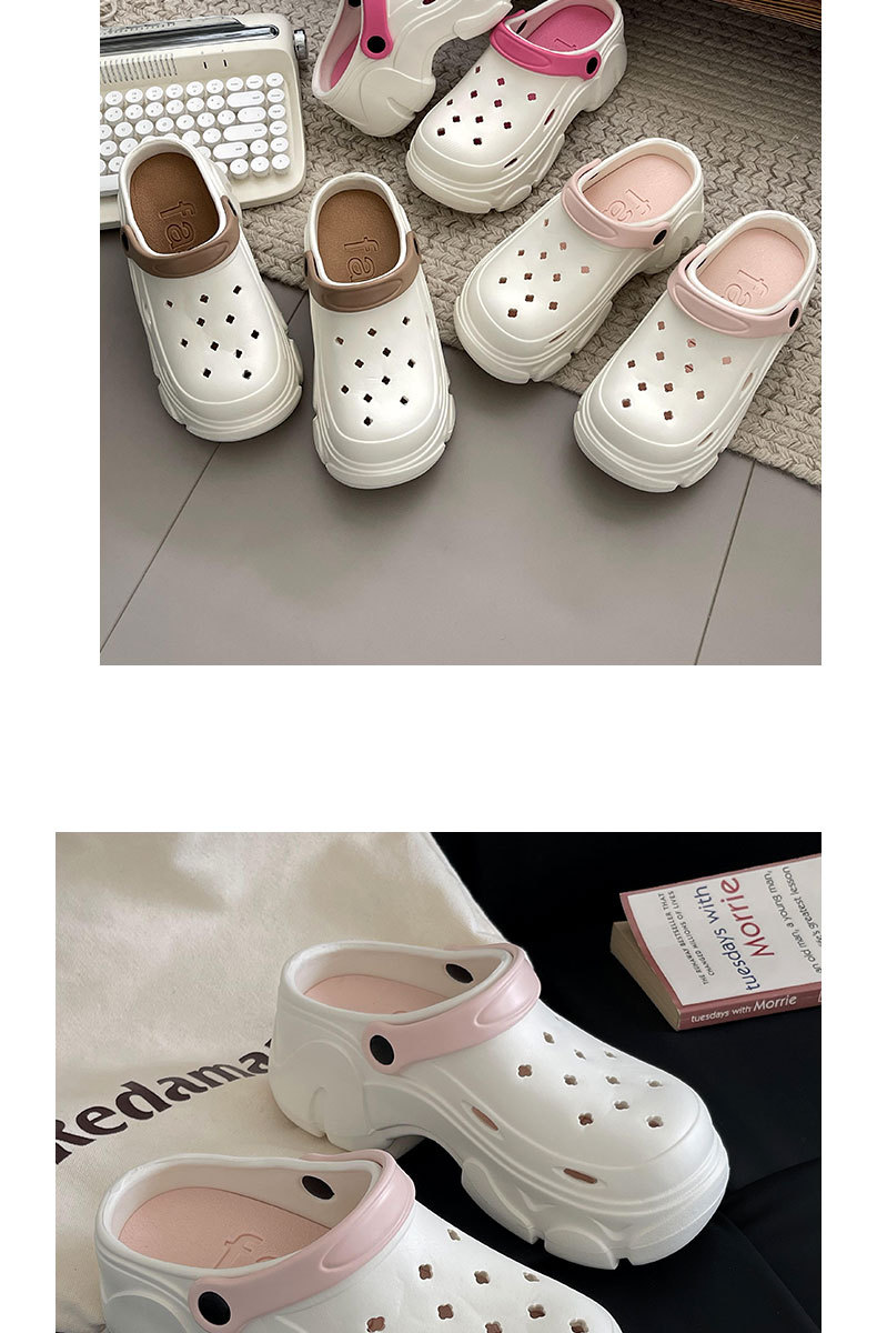 厚底eva洞洞鞋增高鞋女外穿2025新款防滑踩屎感沙滩两穿凉拖夏季详情9