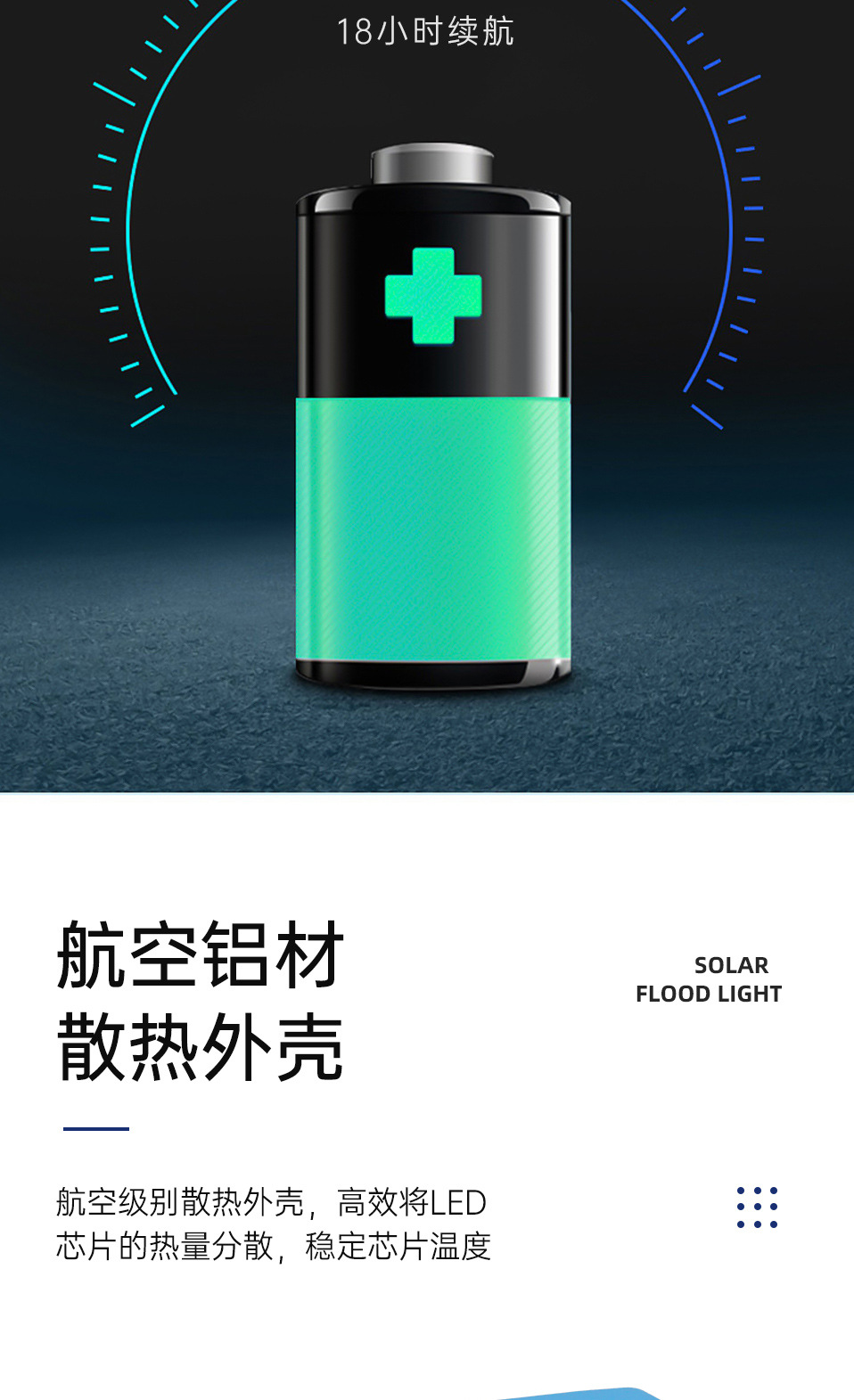 Solar floodlight LED ultra-bright outdoor waterproof rural high-power street lamp household outdoor courtyard lighting lamp pic 7