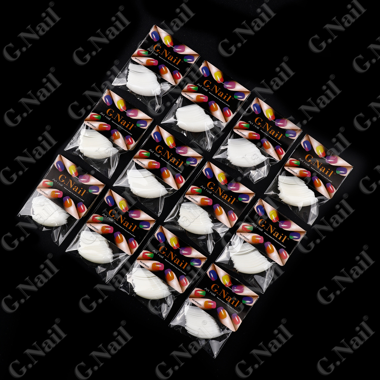 Gnail正品24包卡装美甲甲片自然色白色穿戴甲欧美假指甲甲片批发详情34