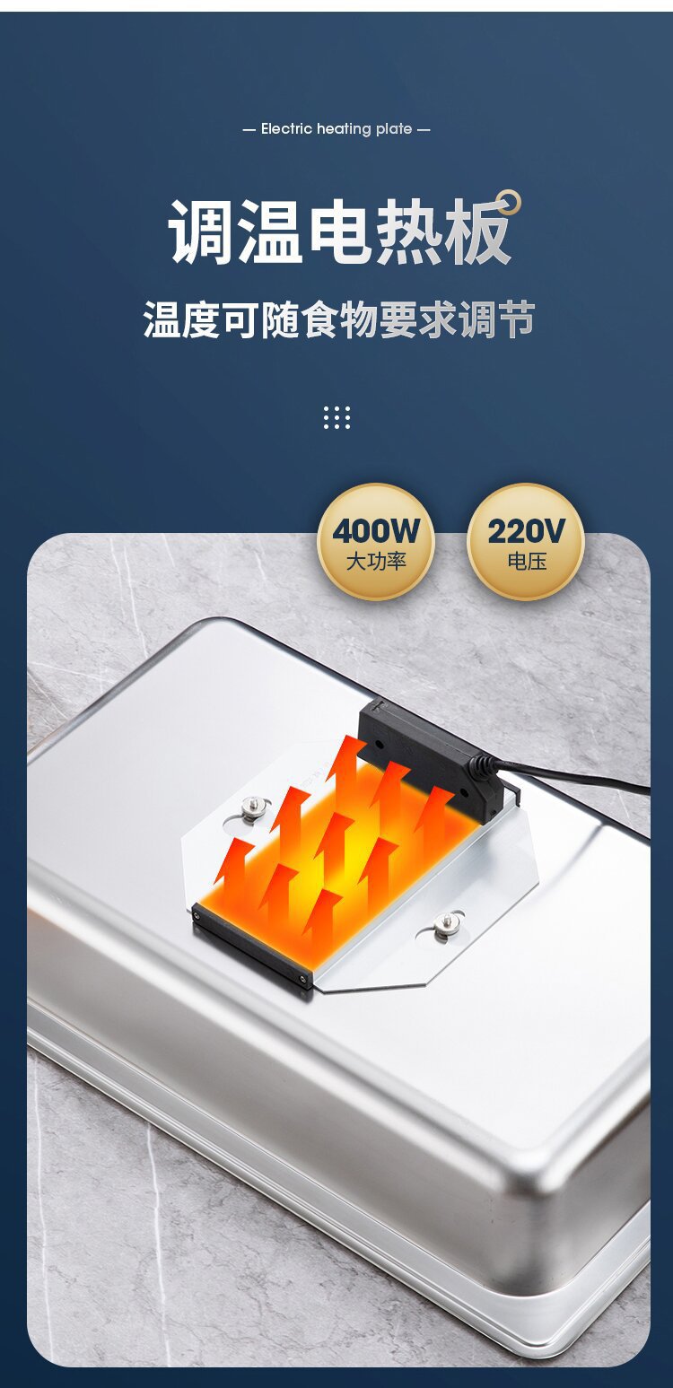 201 stainless steel buffet stove, household insulated hotel thickened gold-plated alcohol stove manufacturer wholesale, cross-border pot and meal pic 4