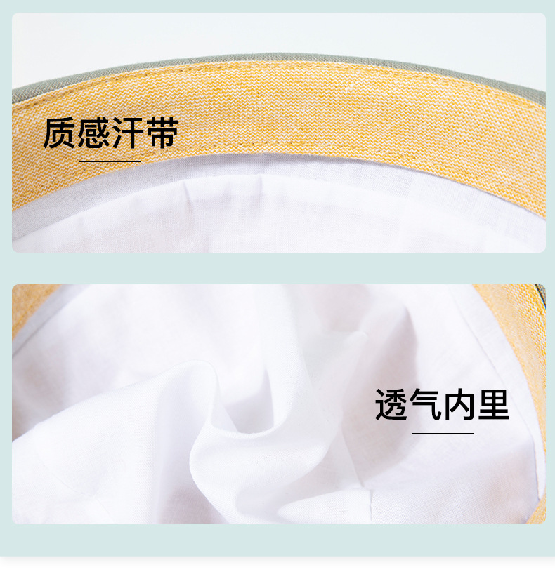 Fisherman's hat, cotton and linen silk-screened hot stamping, baseball cap, printed logo, embroidered, sunshade, outdoor work advertising cap pic 23