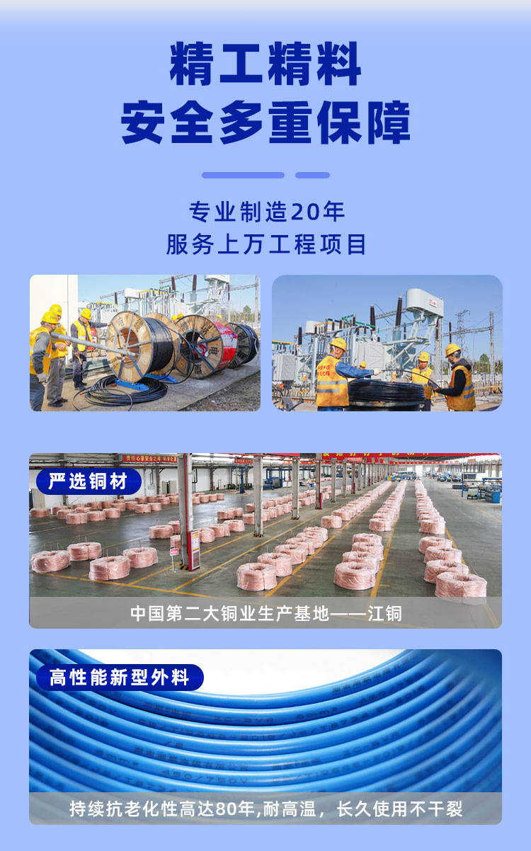 电线家用纯铜zc-bv阻燃国标单芯铜线1.5 2.5 4 6 10平方护套线详情7