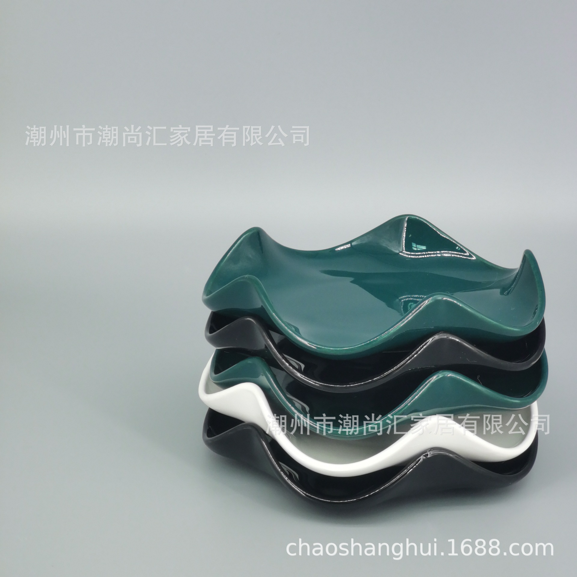 陶瓷勺托搁勺器家居厨房陶瓷花瓣形汤勺架小菜碟西餐餐具托首饰盘详情5