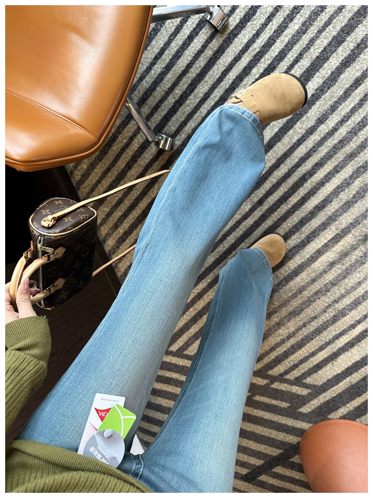 Original comic legs ~! High-waisted stretch flared jeans for women 2025 autumn new style, slimming and versatile long pants pic 11