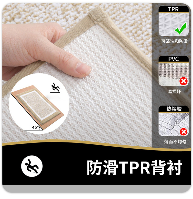 跨境热销回框渐变平绒地垫厕所卫生间吸水速干脚垫家用浴室防滑垫详情8