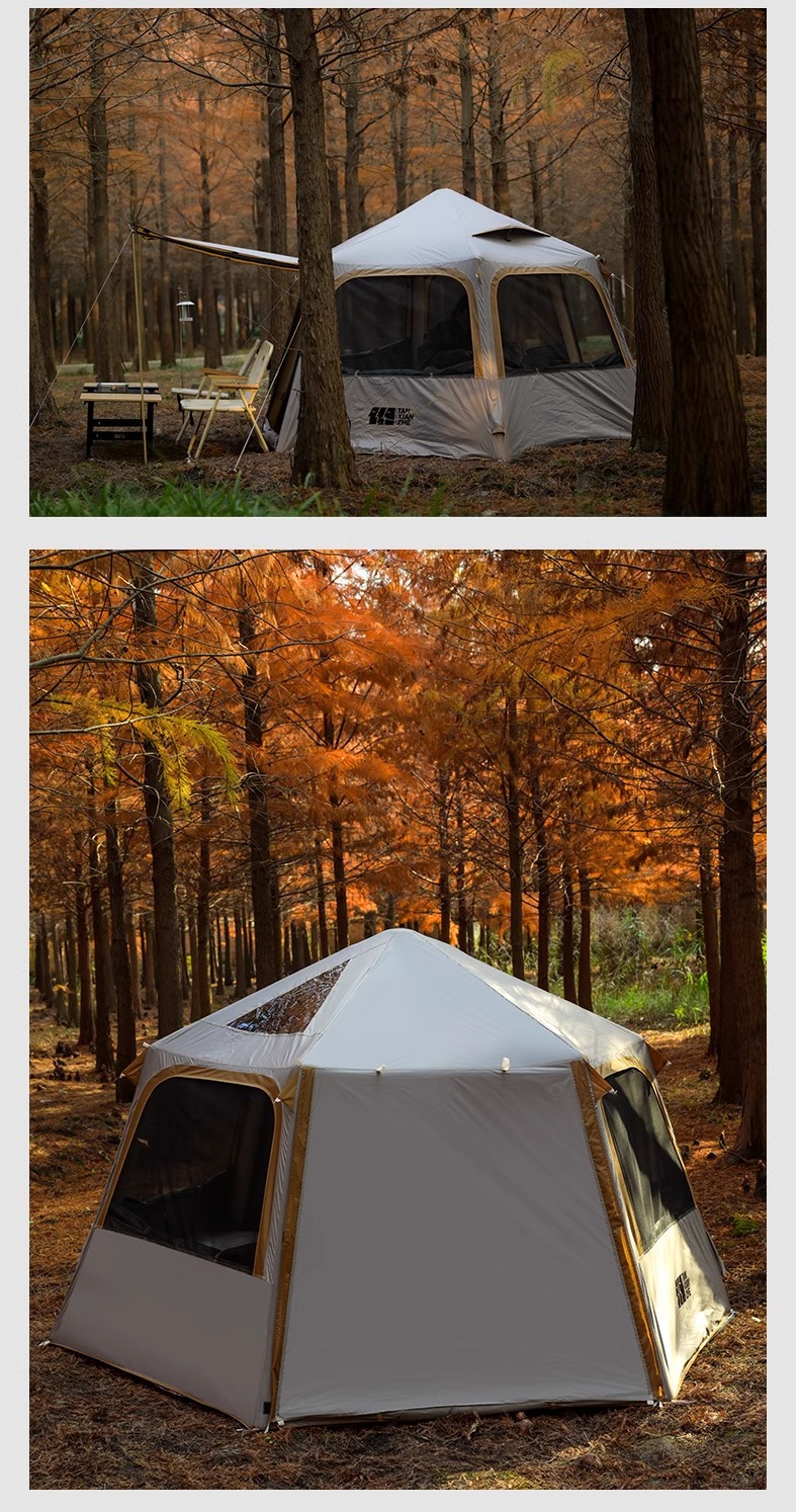 Explorer Speed Open Hexagonal inflatable Tent, a new portable folding rainproof and sun-proof product for outdoor camping and overnight camping pic 22