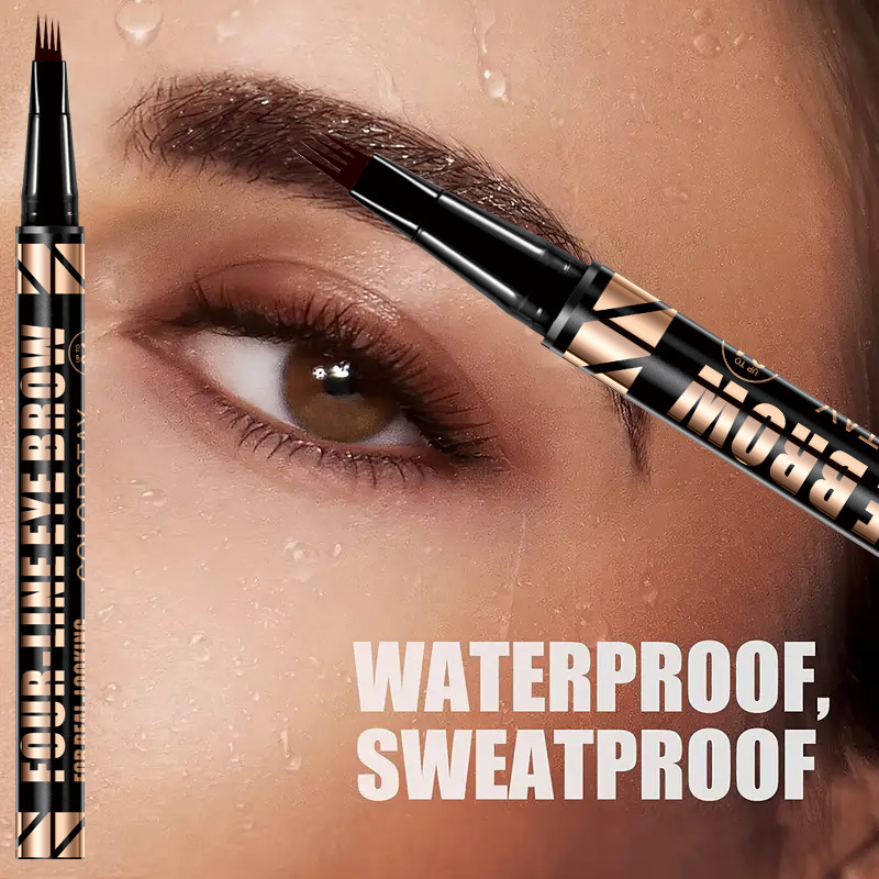 【 Cross-border Exclusive 】QICIY four-fork Eyebrow pencils are waterproof and do not smudge easily. Wholesale of eyebrow pencils, eye makeup, and other cosmetics pic 14