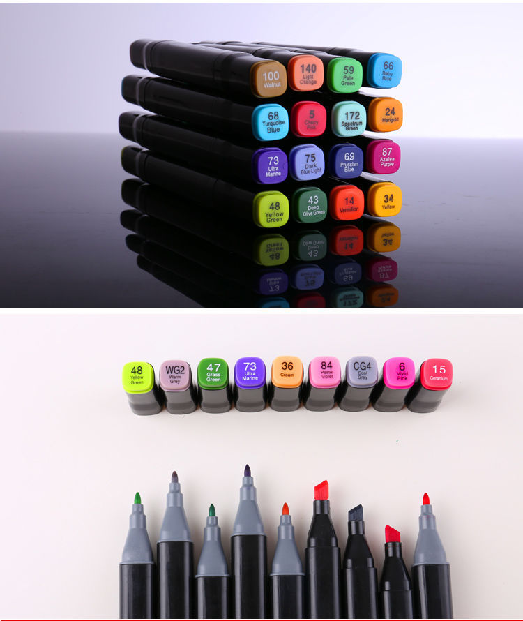 Touch Marker Pen 48 Color Double-headed alcohol oil-based art drawing pen Watercolor pen Color Pen Marker pen pic 16