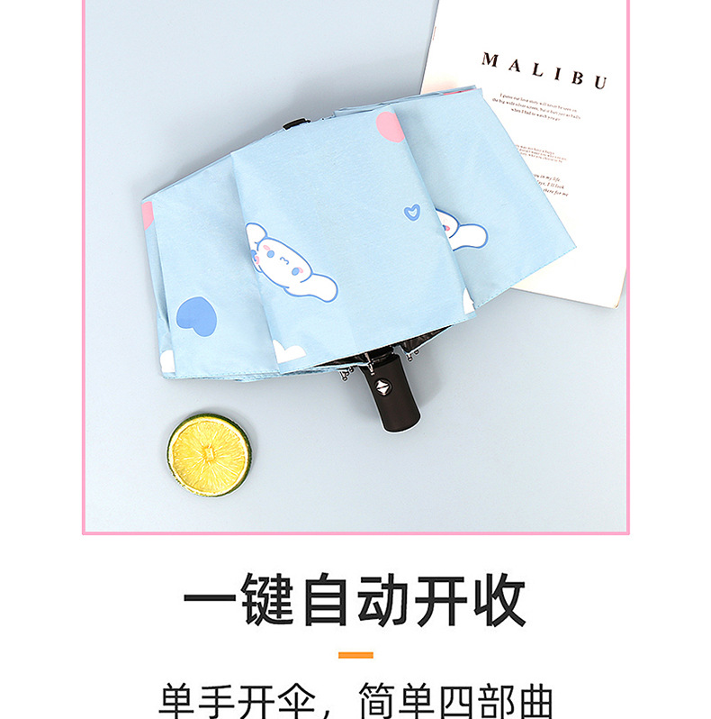 Black rubber sun protection, UV protection, sunshade, folding, all-weather and cute umbrella, can be printed with logo advertising umbrella pic 26