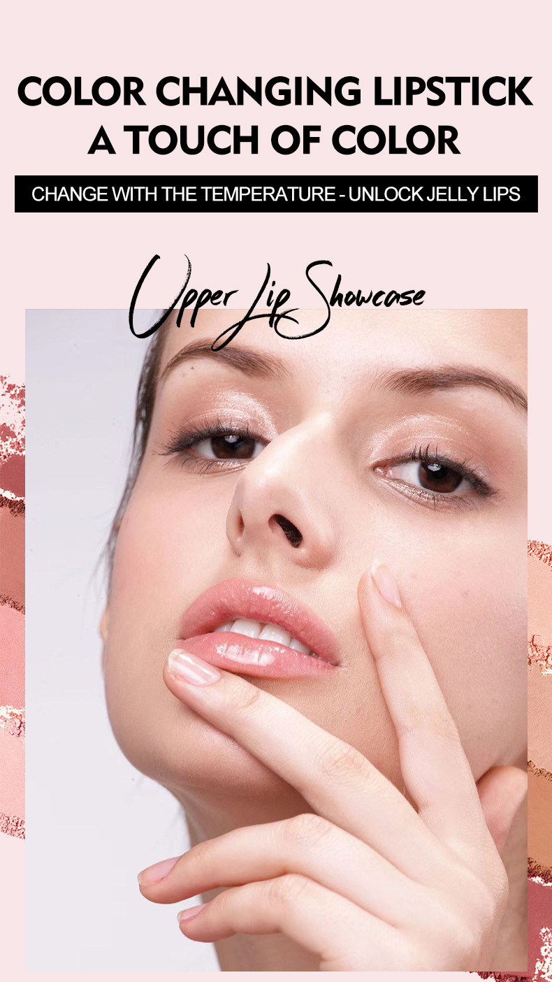 跨境美妆温变干花变色口红唇膏保湿滋润彩妆化妆品批发美妆个护详情6