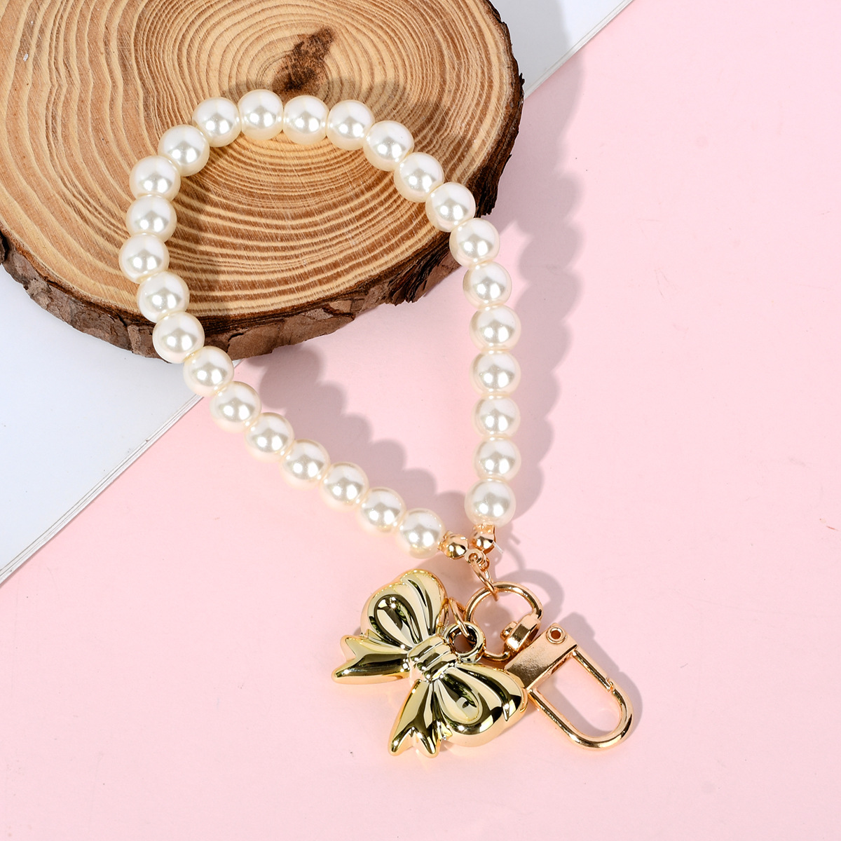 珍珠链条手机链百搭挂件钥匙扣包包diy玩偶挂绳口金包手作配件详情17