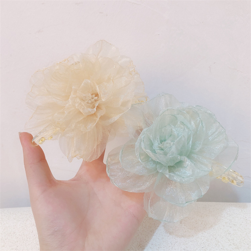 The color is super spring-like ~ Vacation-style large flower hair clip, side clip, new 2024 bangs hair accessory for women pic 34