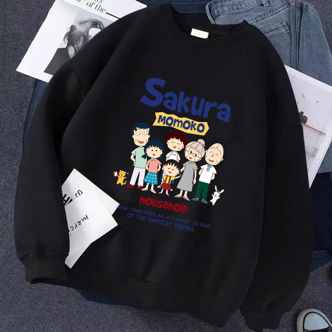 American autumn new round-neck hoodies for men and women, retro and trendy couple outfits, slimming and versatile casual jackets for women pic 6