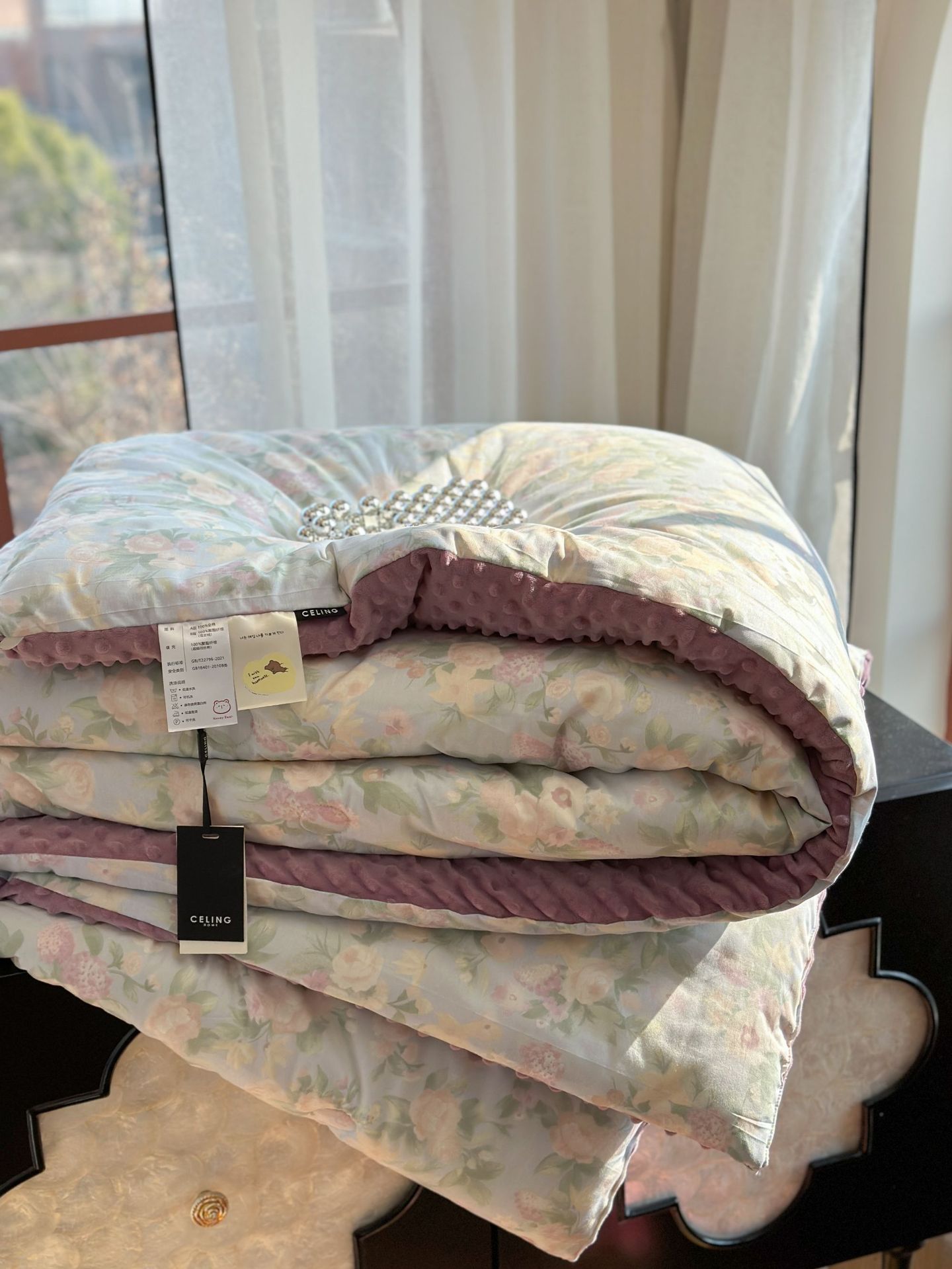 13372 All-cotton cartoon small floral print spring and autumn quilt soothing, bean quilt warm and fleece winter quilt core pic 112