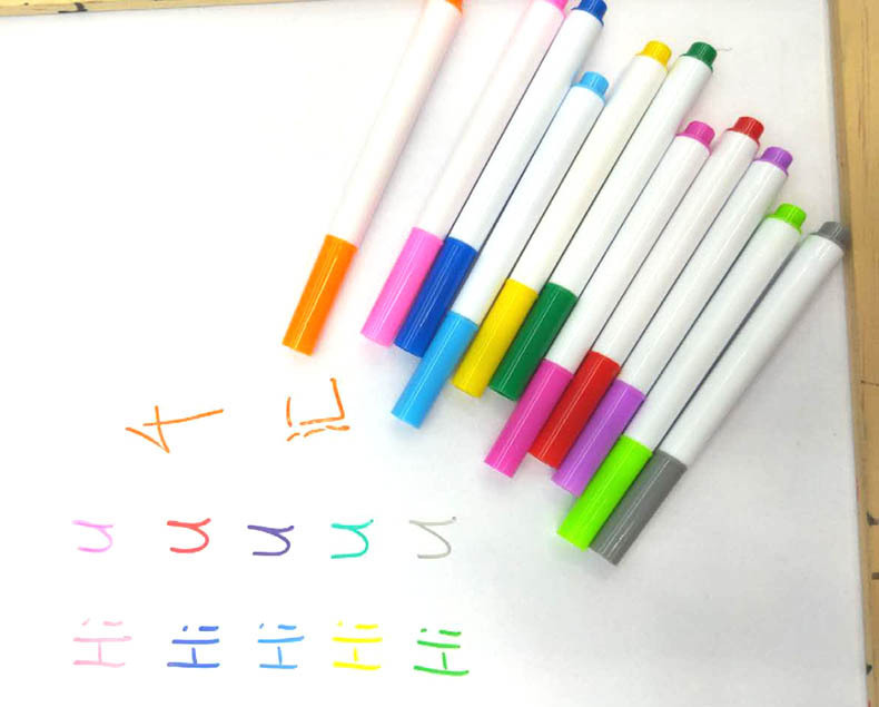 Qianhui Custom LOGO dust-free water-soluble chalk lamp board pen Fluorescent board white blackboard 12-color erasable chalk pic 8
