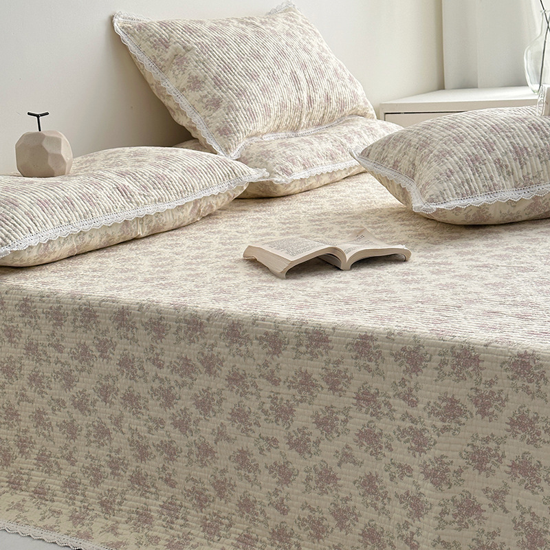 Lisa series, a three-piece set of all-cotton high-temperature sand-washed cotton bed cover, is skin-friendly, breathable and suitable for all seasons pic 39