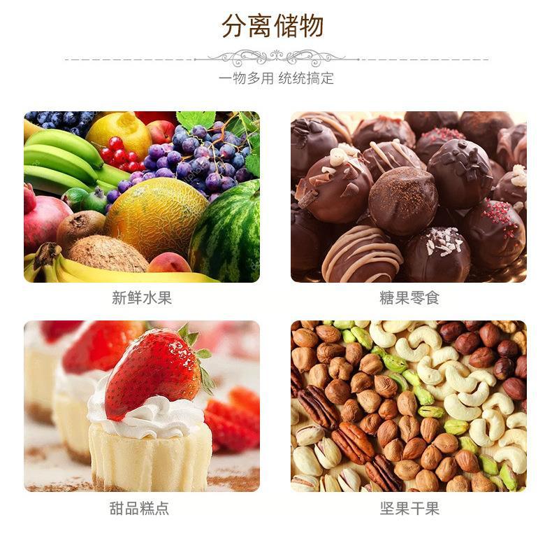 欧式玻璃水果盘创意客厅糖果盆双层三层四层茶几家用酒店KTV摆件详情4