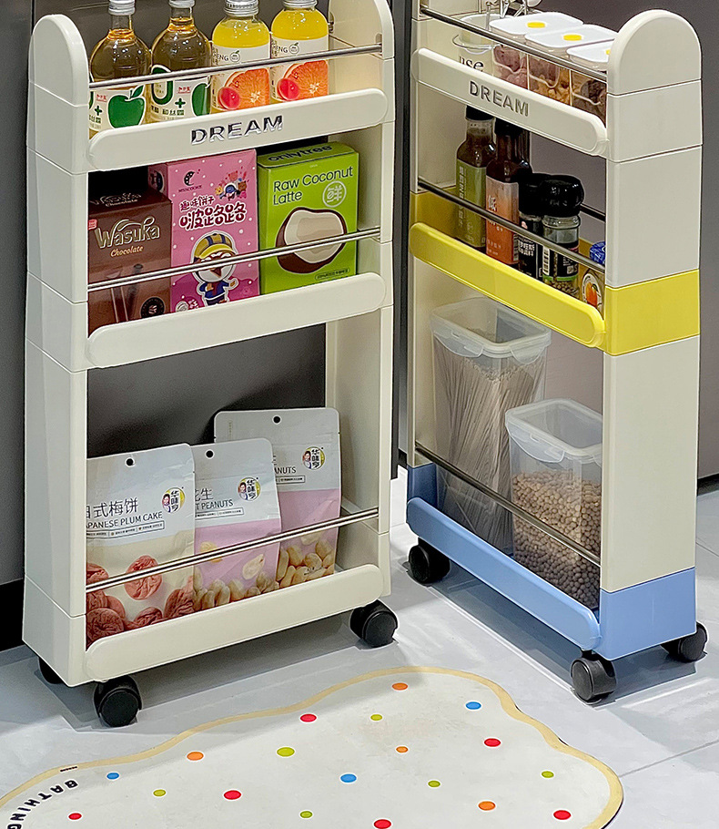 缝隙超窄柜冰箱外侧厨房卫生间浴室置物架洗衣机边收纳夹缝置物架详情2