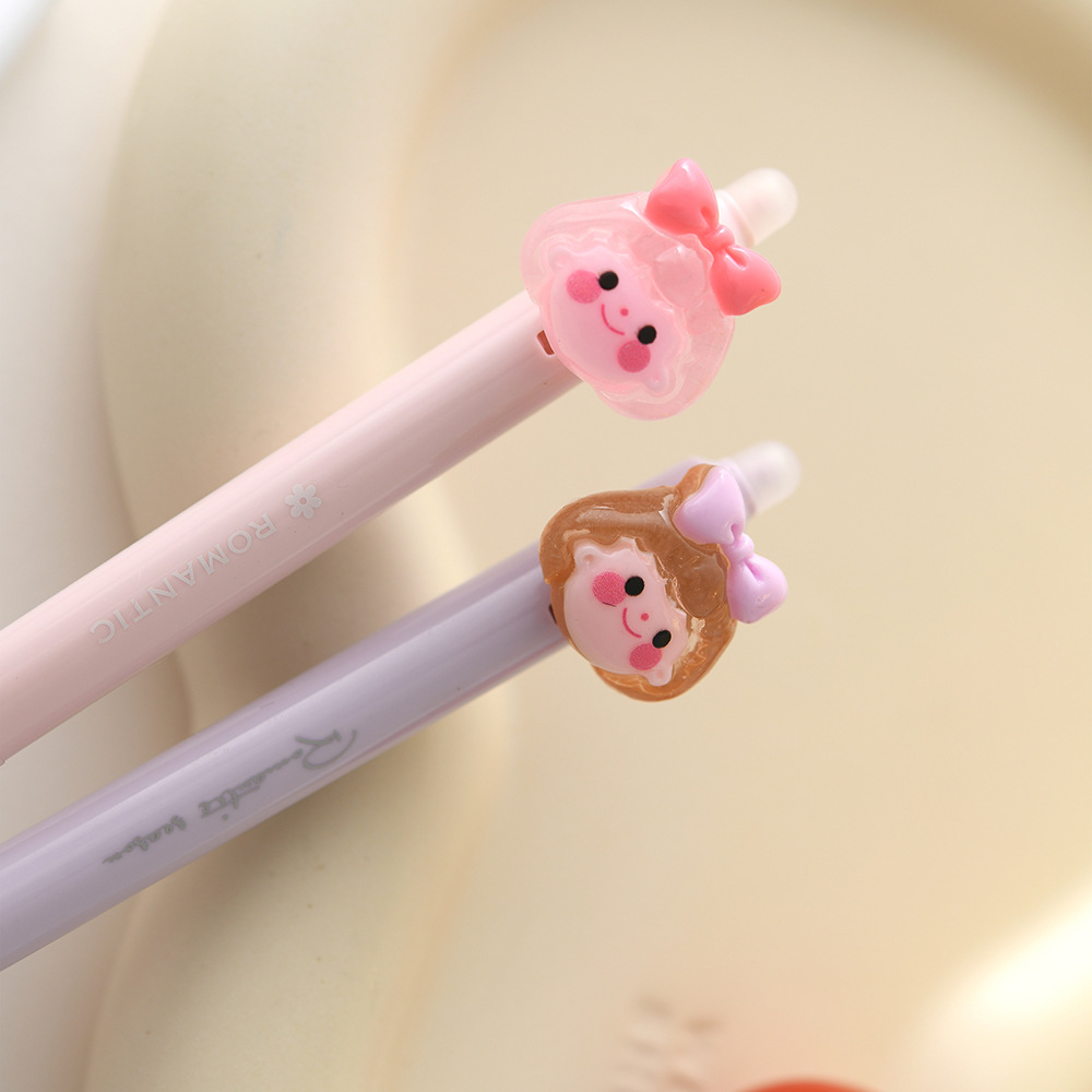 Chenxi Summer Garden Party Press Erasable Pen 1+2 Set, blue pen core ST pen tip 0.5mm, smooth writing pic 13