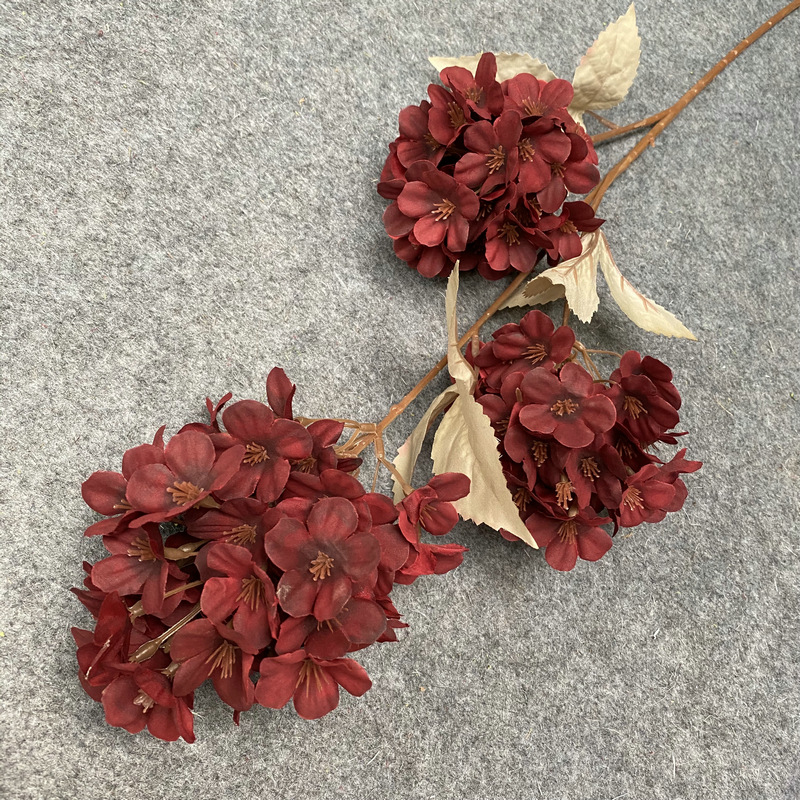 批发3头雪花宝塔绣球花客厅装饰摆件婚庆用品拍照道具仿真假花详情143