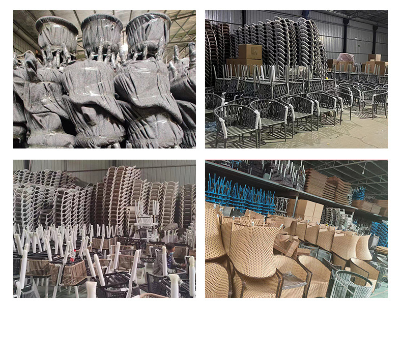 Wholesale courtyard and small garden ironwork rattan chairs, outdoor balcony leisure rattan chairs, three-piece sets, combination restaurant stall chairs, rattan chairs, garden tables pic 1